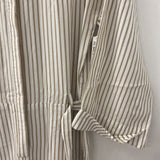 Club Monaco WOMEN'S JUMPSUIT white taupe stripe 2