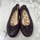 SAM EDELMAN WOMEN'S FLATS maroon 7.5