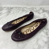 SAM EDELMAN WOMEN'S FLATS maroon 7.5