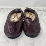SAM EDELMAN WOMEN'S FLATS maroon 7.5