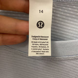 LULULEMON WOMEN'S ACTIVE TOP pale blue 14