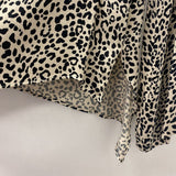 ZARA WOMEN'S BLOUSE/SHIRT cream black leopard print XS