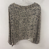 ZARA WOMEN'S BLOUSE/SHIRT cream black leopard print XS