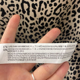 ZARA WOMEN'S BLOUSE/SHIRT cream black leopard print XS