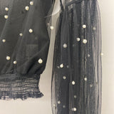 WOMEN'S BLOUSE/SHIRT black pearl M