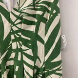 KATE SPADE WOMEN'S DRESS green tropical print 14