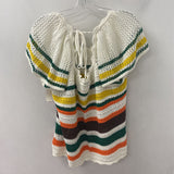 TORRID WOMEN'S SWEATER white multi colour stripe L/XL/1