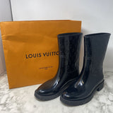 LOUIS VUITTON WOMEN'S FOOTWEAR black glossy 39
