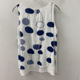 RED CORAL WOMEN'S TANK/CAMI white navy dots L