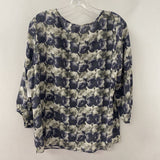 MARC CAIN WOMEN'S BLOUSE/SHIRT sage blue floral M