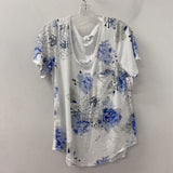 BABATON WOMEN'S T-SHIRT white blue print L
