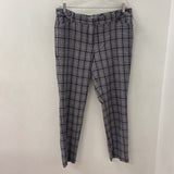 CLEO WOMEN'S PANTS white black brown plaid 14