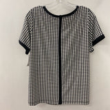 CLEO WOMEN'S TOP black white houndstooth LP
