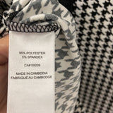 CLEO WOMEN'S TOP black white houndstooth LP