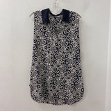 MAX VOLMARY WOMEN'S BLOUSE/SHIRT white black print 12
