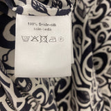 MAX VOLMARY WOMEN'S BLOUSE/SHIRT white black print 12