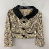 NANETTE LEPORE WOMEN'S BLAZER/JACKET cream black paisley 8