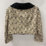 NANETTE LEPORE WOMEN'S BLAZER/JACKET cream black paisley 8