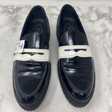 TOD'S WOMEN'S FLATS black white 38.5