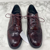 TOD'S WOMEN'S FLATS glossy burgundy 38.5
