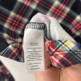 TALBOTS WOMEN'S T-SHIRT blue red green plaid M