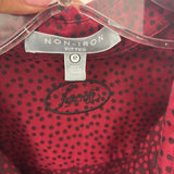 FOXCROFT WOMEN'S BLOUSE/SHIRT red black dots 12