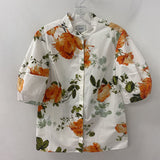 ERDEM WOMEN'S BLOUSE/SHIRT white orange green 8