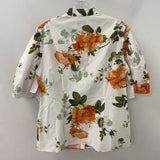 ERDEM WOMEN'S BLOUSE/SHIRT white orange green 8