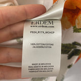 ERDEM WOMEN'S BLOUSE/SHIRT white orange green 8