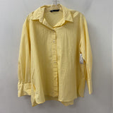 ZARA WOMEN'S BLOUSE/SHIRT yellow white M