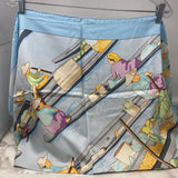 HERMES WOMEN'S SCARF/SHAWL blue green multi