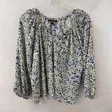 MELANIE LYNE WOMEN'S BLOUSE/SHIRT beige blue L