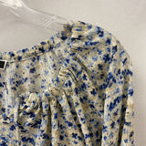 MELANIE LYNE WOMEN'S BLOUSE/SHIRT beige blue L
