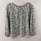 MELANIE LYNE WOMEN'S BLOUSE/SHIRT beige blue L