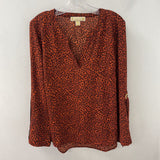 MICHAEL KORS WOMEN'S BLOUSE/SHIRT orange black L