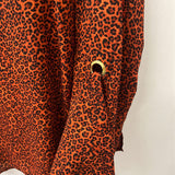 MICHAEL KORS WOMEN'S BLOUSE/SHIRT orange black L