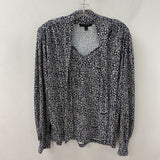 Banana Republic WOMEN'S BLOUSE/SHIRT black grey white L