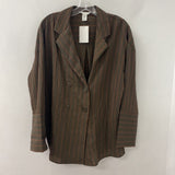H&M WOMEN'S BLAZER/JACKET brown red XS
