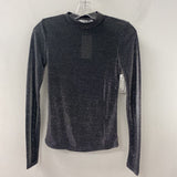 MANGO/MNG WOMEN'S TOP black silver S