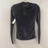 MANGO/MNG WOMEN'S TOP black silver S