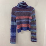 FREE PEOPLE WOMEN'S SWEATER purple blue pink multi S
