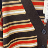 UNIQLO WOMEN'S CARDIGAN brown orange white S