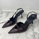 ZARA WOMEN'S HEELS burgundy 40
