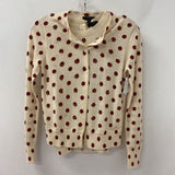 J CREW WOMEN'S SWEATER cream red XS/S