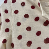 J CREW WOMEN'S SWEATER cream red XS/S