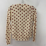 J CREW WOMEN'S SWEATER cream red XS/S