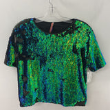IMPERIAL WOMEN'S TOP black green blue M