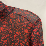 MAJE WOMEN'S TOP black red floral M/2