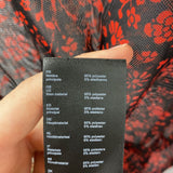 MAJE WOMEN'S TOP black red floral M/2