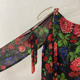 Club Monaco WOMEN'S BLOUSE/SHIRT black green red blue XS